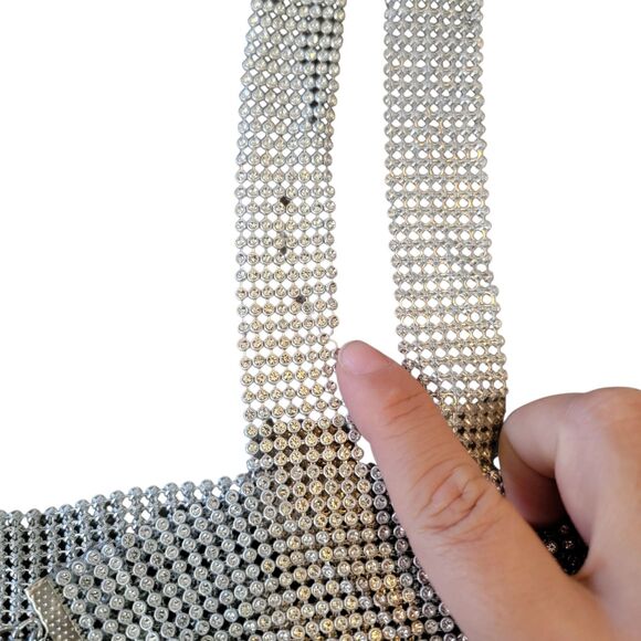 Forever 21 Sequin Gem Silver Crop Top Size One Size *small - Picture 7 of 7